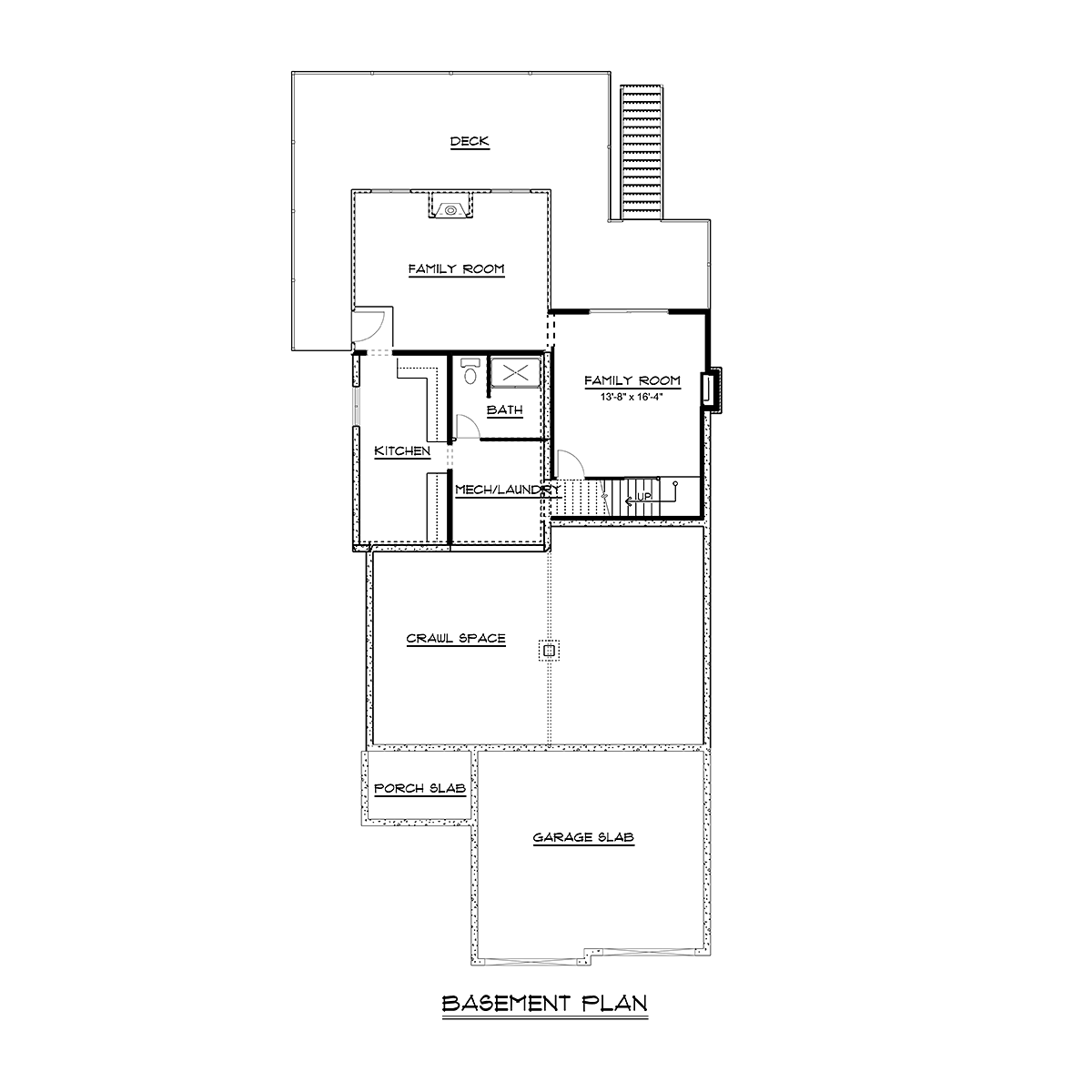 Coastal Cottage Country Craftsman Traditional Lower Level of Plan 51852