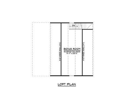 Bungalow, Country, Craftsman 2 Car Garage Apartment Plan 51858 Second Level Plan