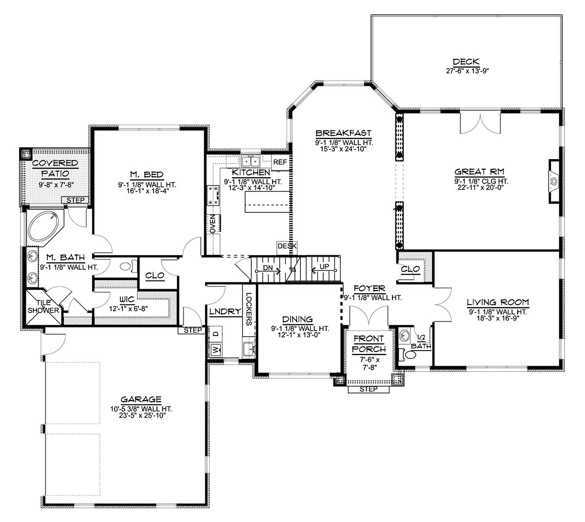 Country Craftsman European Traditional Level One of Plan 51859