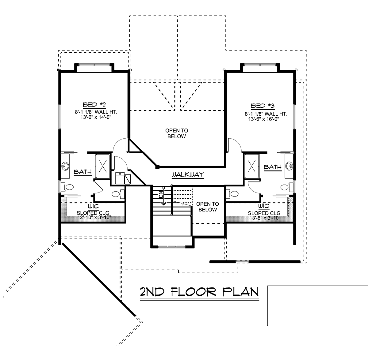 Bungalow Cottage Craftsman Level Two of Plan 51863