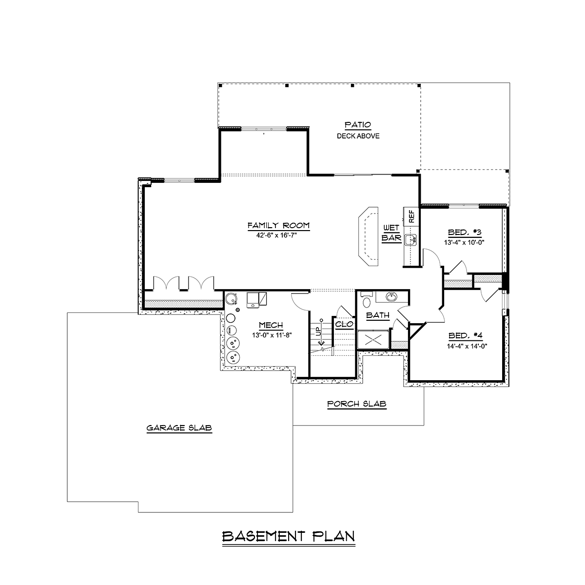 Country Ranch Traditional Lower Level of Plan 51875