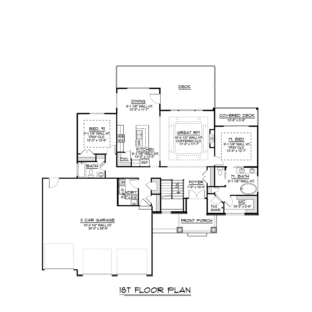 Country Ranch Traditional Level One of Plan 51875