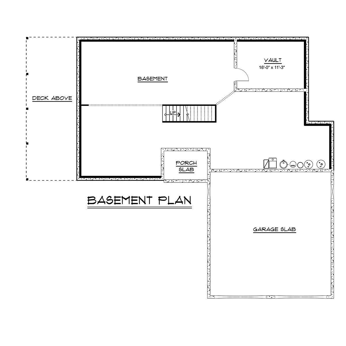 Bungalow Country Craftsman Traditional Lower Level of Plan 51890