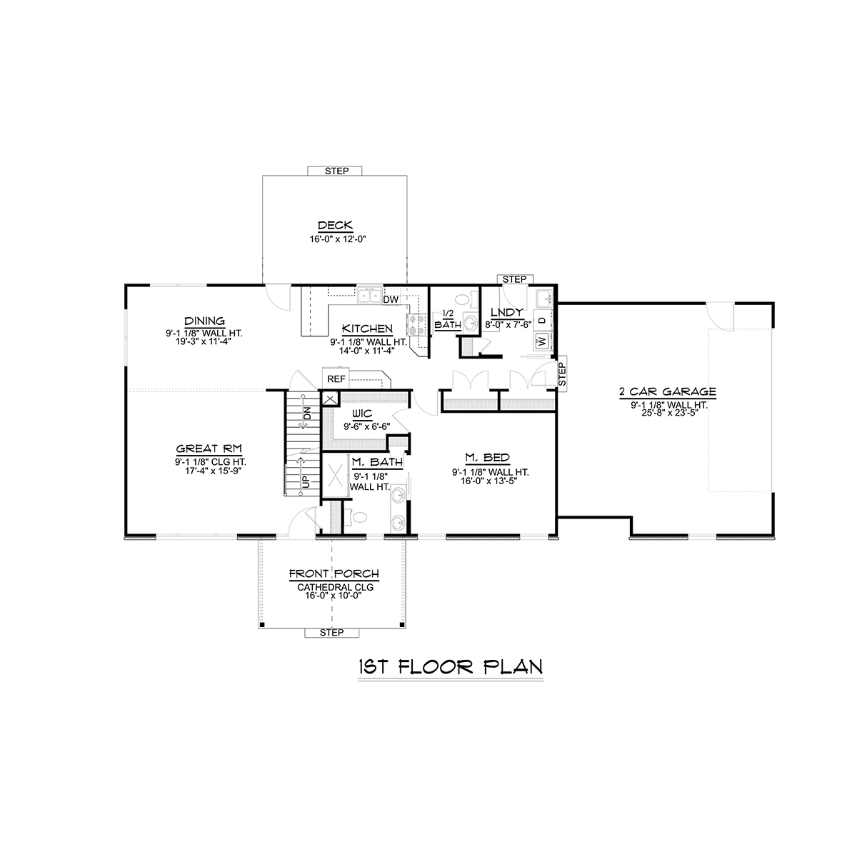 Bungalow Country Craftsman Farmhouse Traditional Level One of Plan 51896