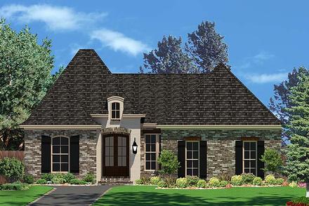 Acadian Country French Country Traditional Elevation of Plan 51903