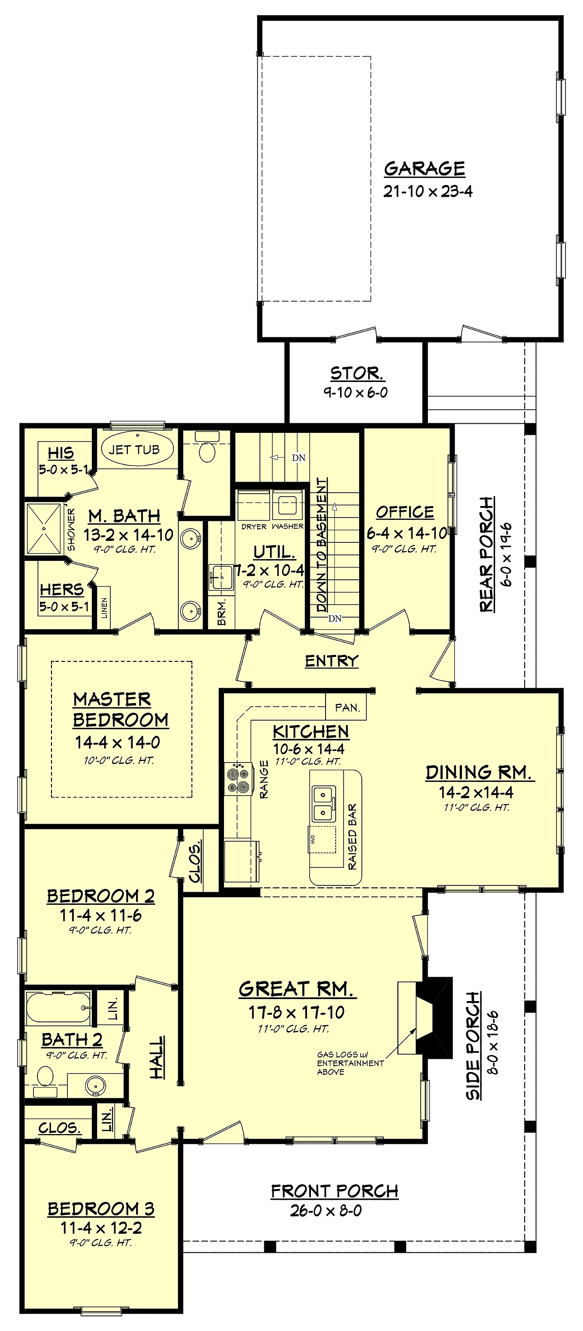 Country Craftsman Southern Traditional Alternate Level One of Plan 51908
