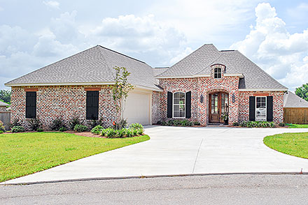 Acadian Country European French Country Elevation of Plan 51911