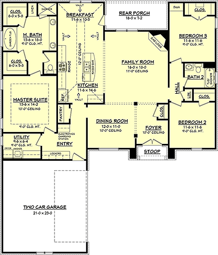 House Plan 51912 First Level Plan