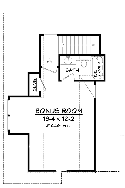 House Plan 51913 Second Level Plan