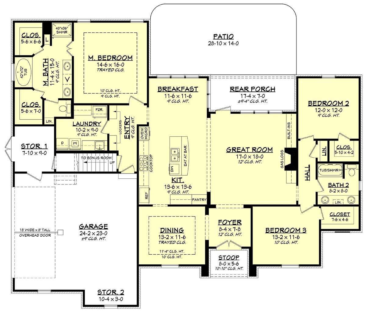 Country European French Country Southern Level One of Plan 51922