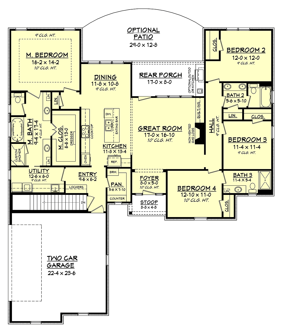 Ranch Traditional Alternate Level One of Plan 51927