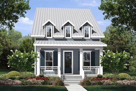 Colonial Cottage Country Southern Traditional Elevation of Plan 51929