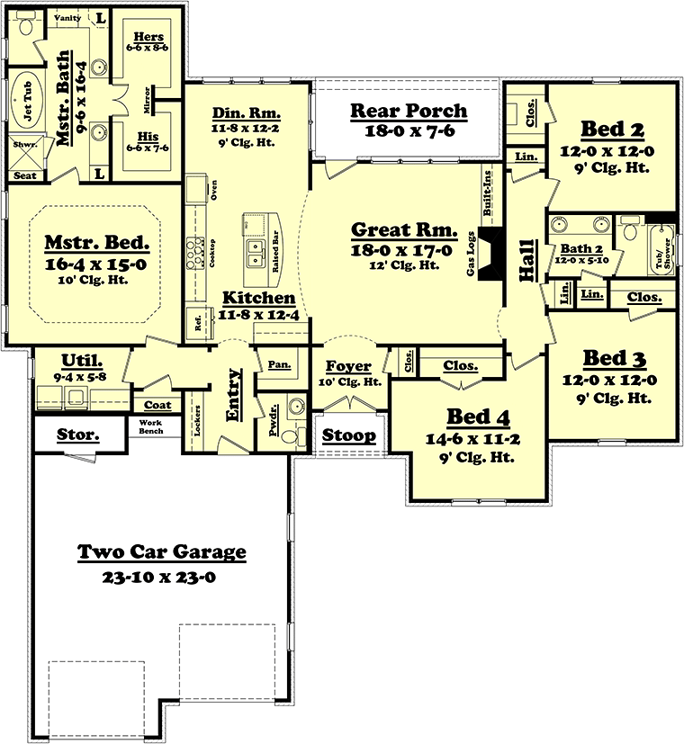 Country French Country Traditional Level One of Plan 51930