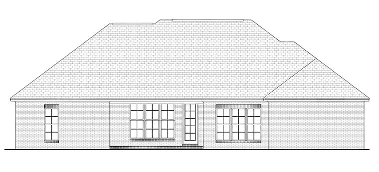 Country French Country Traditional Rear Elevation of Plan 51930