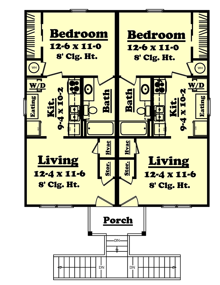 Multi Plex House Plans And Multi Family Floor Plan Designs