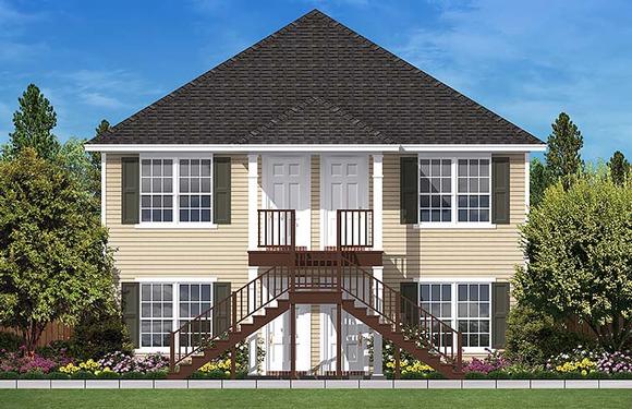 Multi-Family Plan 51931 Elevation