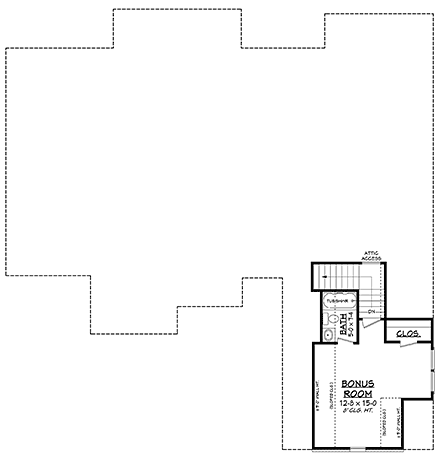 House Plan 51932 Second Level Plan