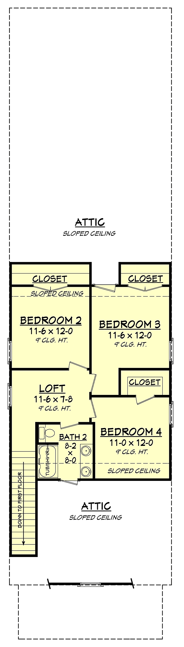 Cottage Country Southern Traditional Level Two of Plan 51933