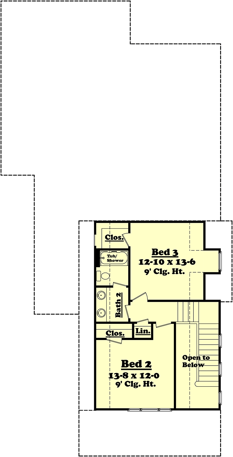 Cottage Country Southern Traditional Level Two of Plan 51934