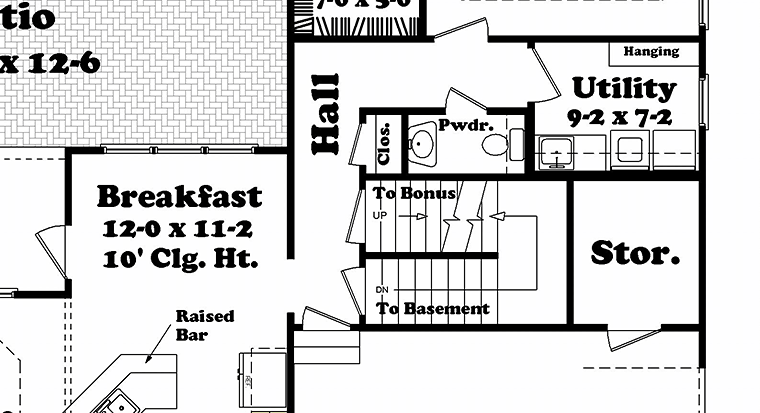 Country Ranch Southern Traditional Alternate Level One of Plan 51938