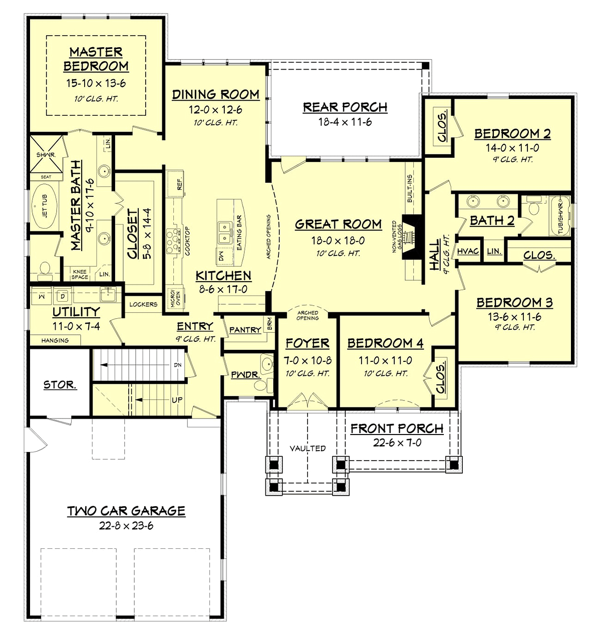House Plan 51941 Alternate Level One
