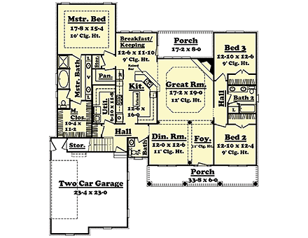 House Plan 51944 First Level Plan