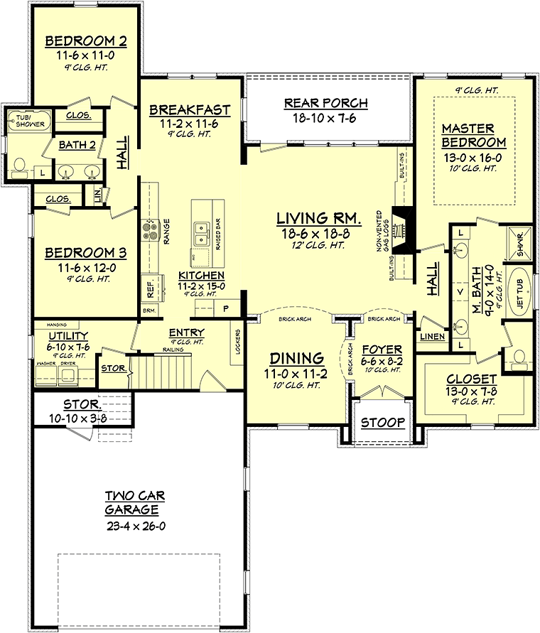 European French Country Traditional Level One of Plan 51948