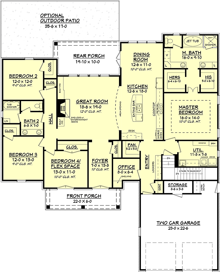 Acadian Country European French Country Level One of Plan 51950