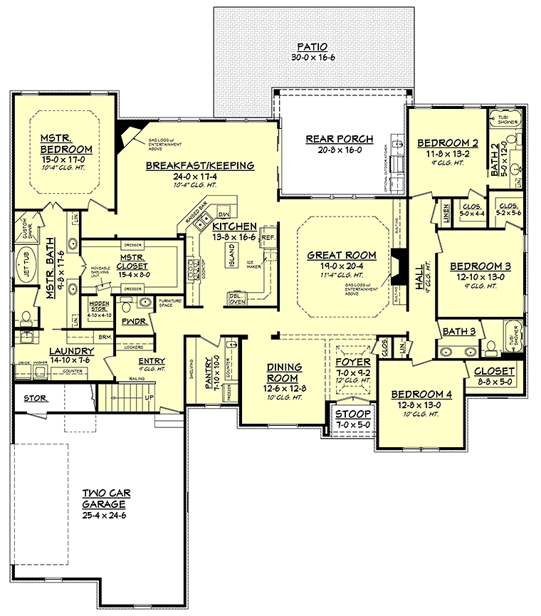 Country European French Country Level One of Plan 51962