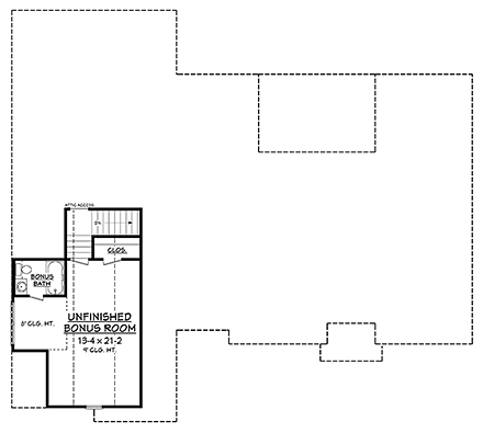 House Plan 51966 Second Level Plan