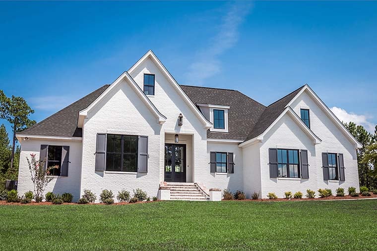 European, French Country Plan with 2404 Sq. Ft., 4 Bedrooms, 3 Bathrooms, 2 Car Garage Elevation
