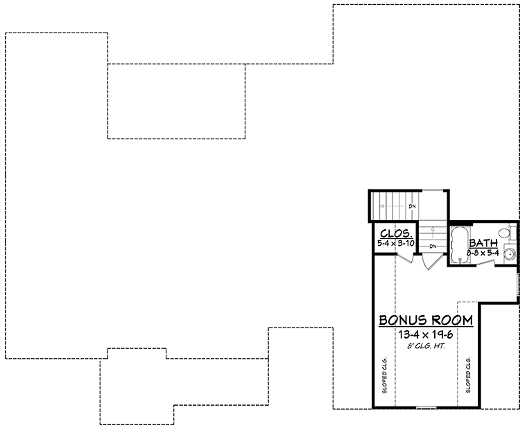 Country Craftsman Traditional Level Two of Plan 51971