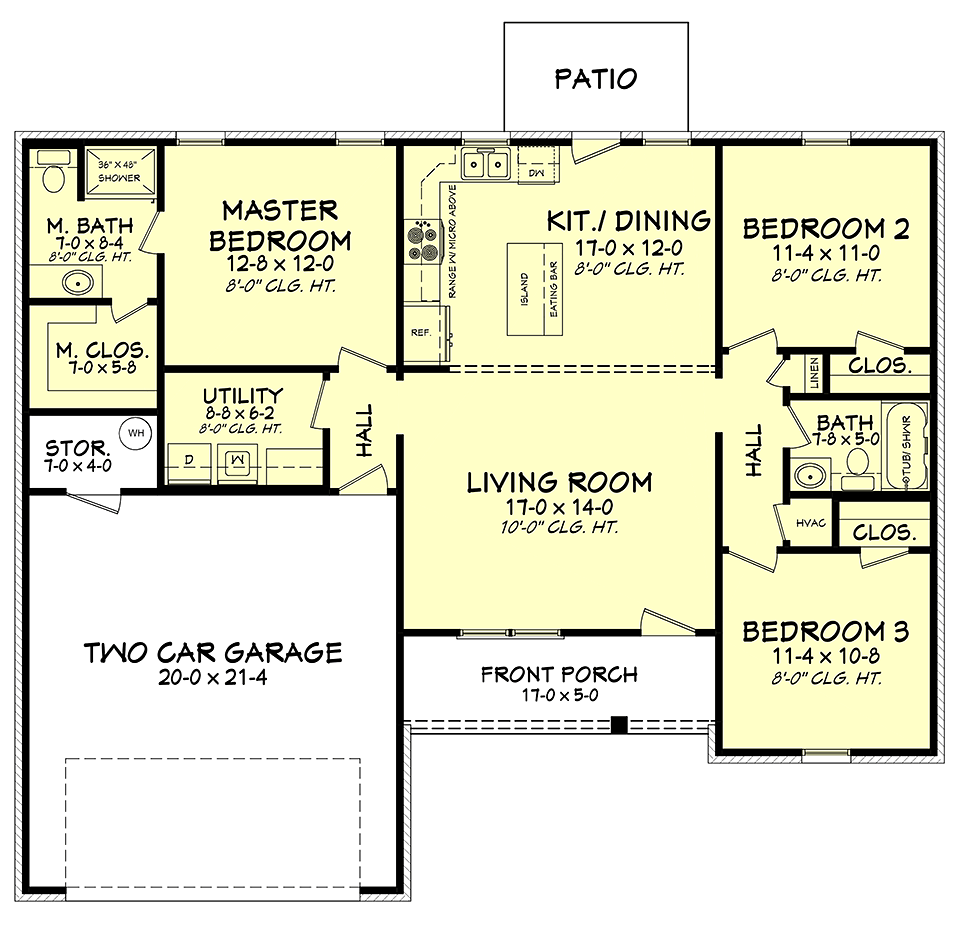 Country Ranch Traditional Level One of Plan 51980