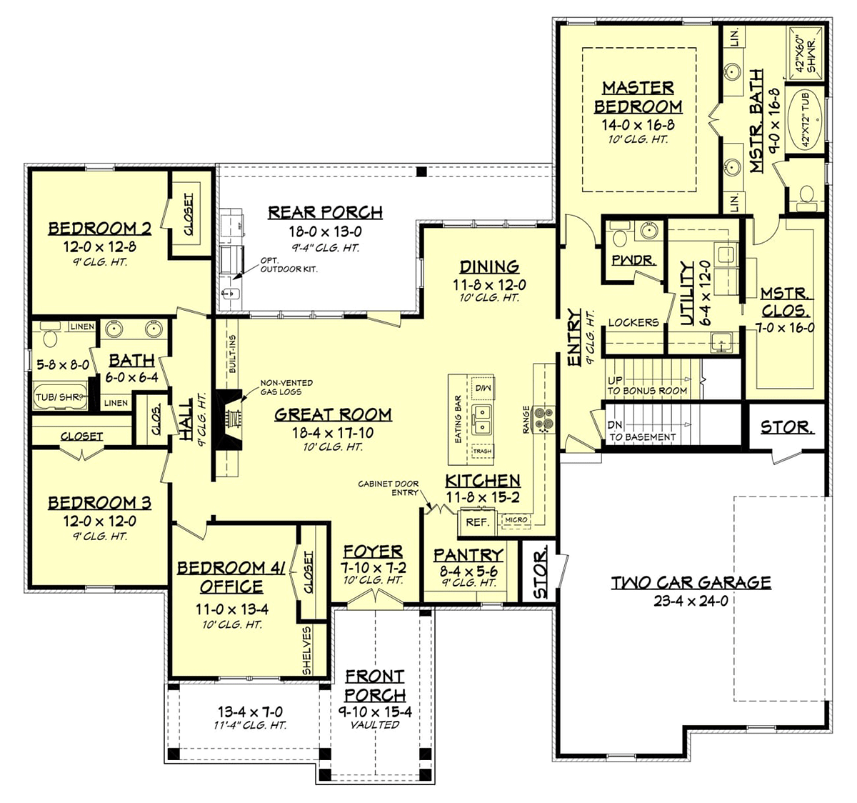 House Plan 51981 Alternate Level One