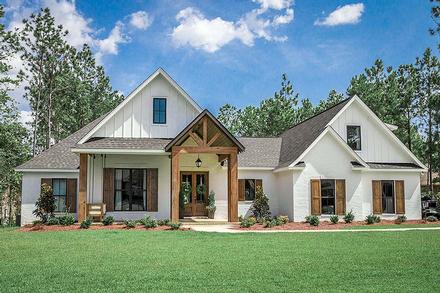 Country, Craftsman, Farmhouse, New American Style House Plan 51981 with 4 Beds, 3 Baths, 2 Car Garage