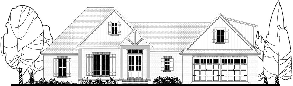 Country, Craftsman, Farmhouse, New American Style Plan with 2373 Sq. Ft., 4 Bedrooms, 3 Bathrooms, 2 Car Garage Picture 30