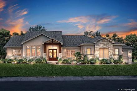 Bungalow Contemporary Cottage Craftsman Tuscan Elevation of Plan 51982