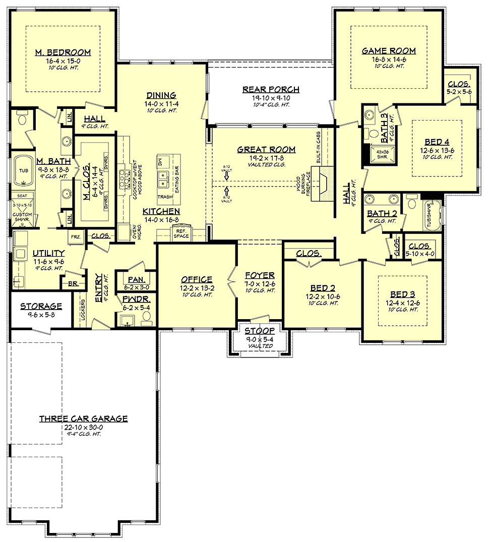 Country Ranch Traditional Level One of Plan 51983