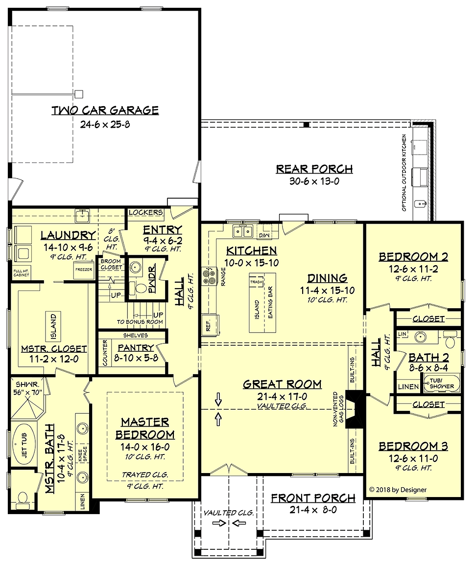 Bungalow Modern Floor Plan Three Bedroom House Design House Storey