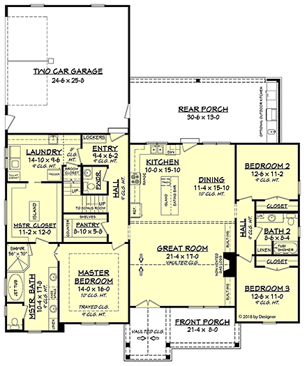 House Plan 51984 First Level Plan