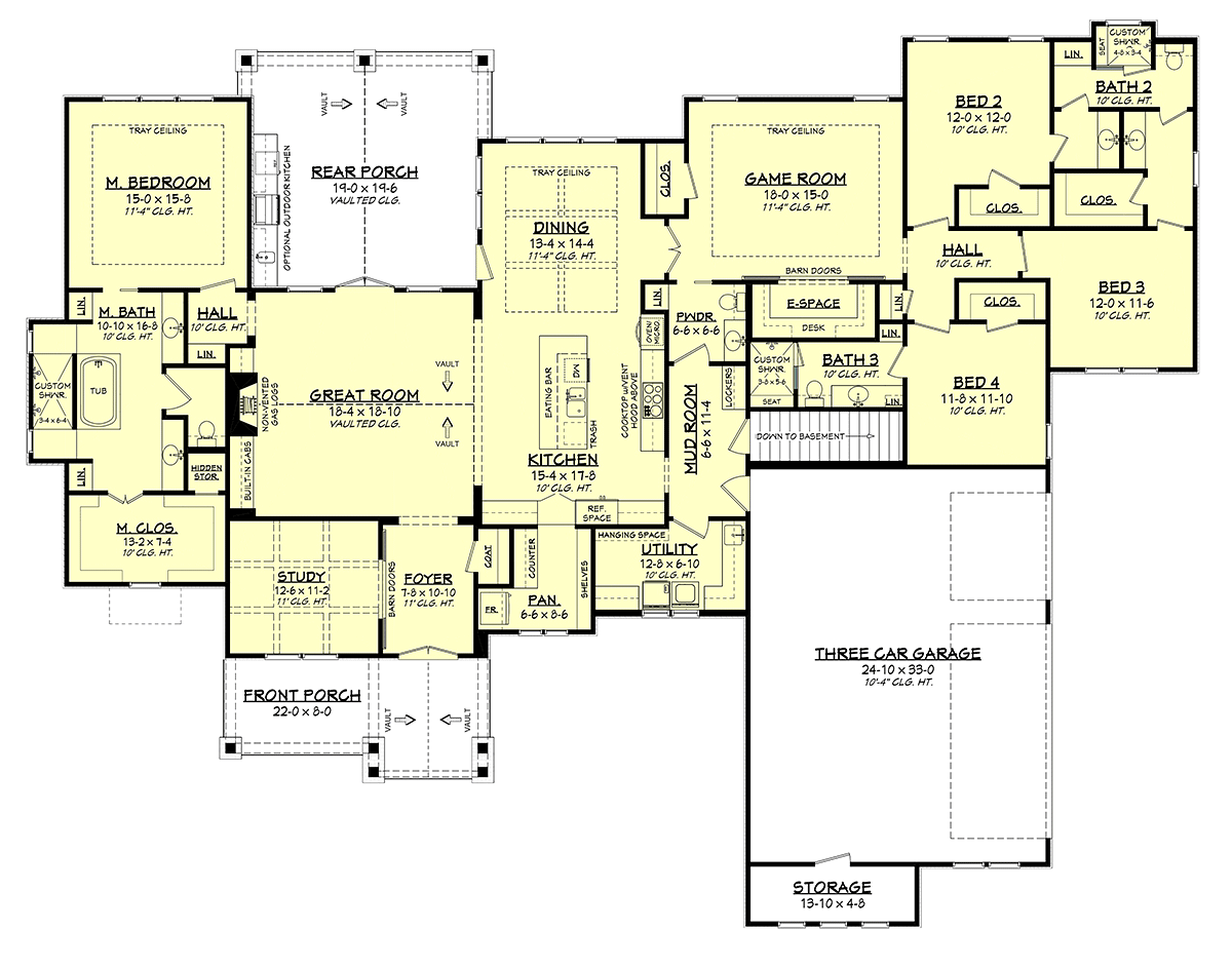 House Plan 51987 Alternate Level One