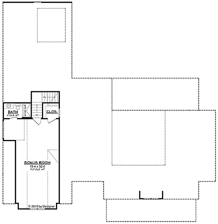 House Plan 51988 Second Level Plan