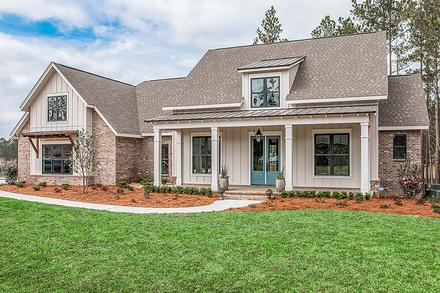 Acadian, Cottage, Country, Farmhouse, Southern House Plan 51988 with 3 Beds, 3 Baths, 2 Car Garage