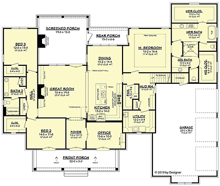 House Plan 51989 First Level Plan