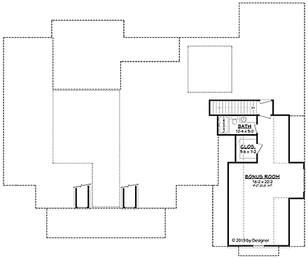 House Plan 51989 Second Level Plan