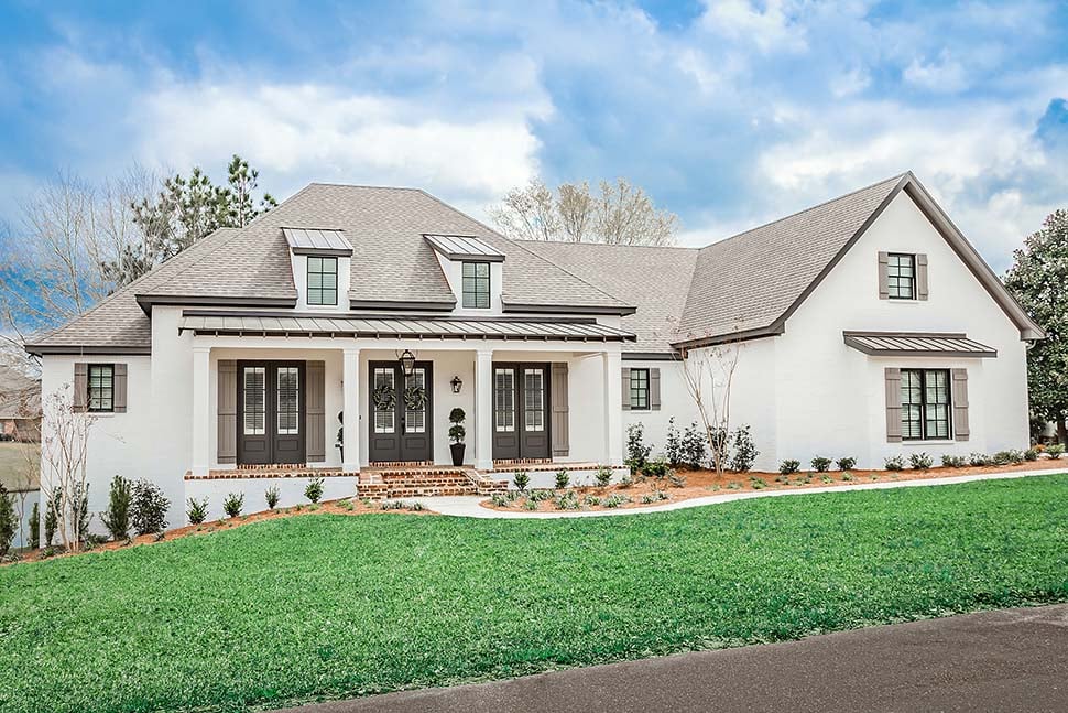 Acadian, French Country, Southern Plan with 2854 Sq. Ft., 3 Bedrooms, 2 Bathrooms, 3 Car Garage Picture 2