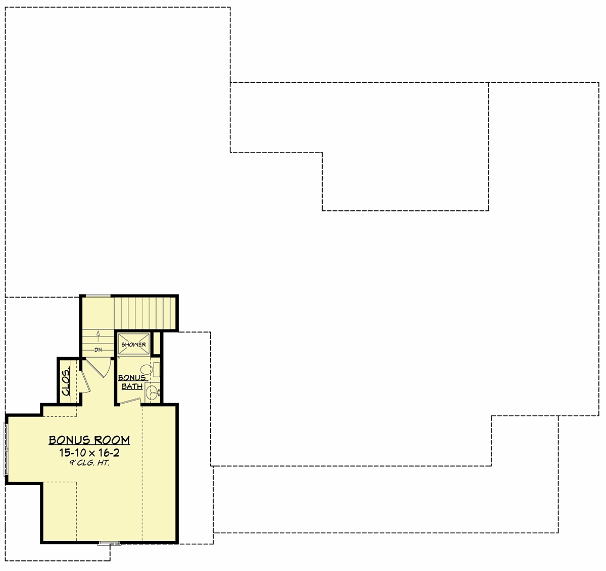 Country Craftsman New American Style Traditional Level Two of Plan 51993