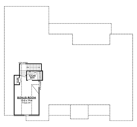 House Plan 51995 Second Level Plan