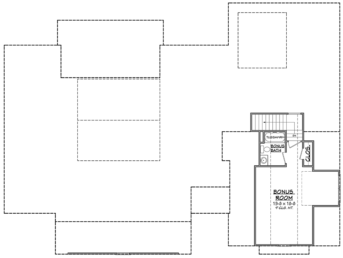 Country Farmhouse Southern Level Two of Plan 51998