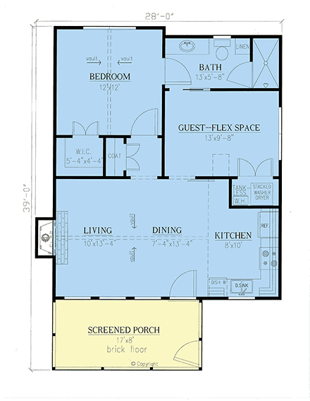 House Plan 52011 First Level Plan